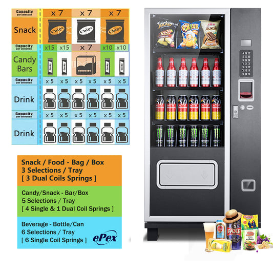 EPEX G420 Small Beverage Snack Combo Vending Machine with Stratified Temp Control