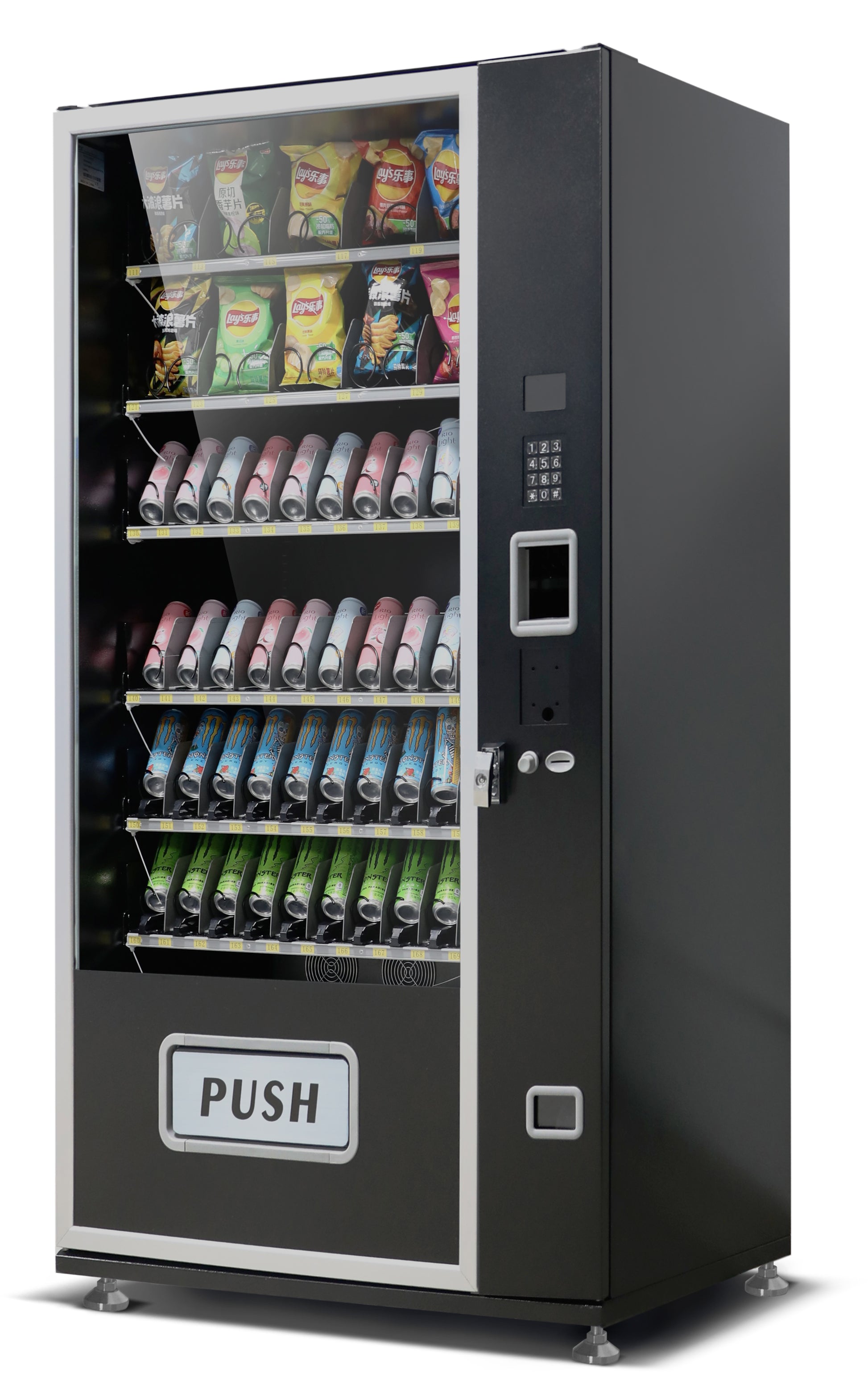 Eexploding Vending Machine EPEX G660 Extra Large Beverage Snack Combo Vending Machine with Strati ...