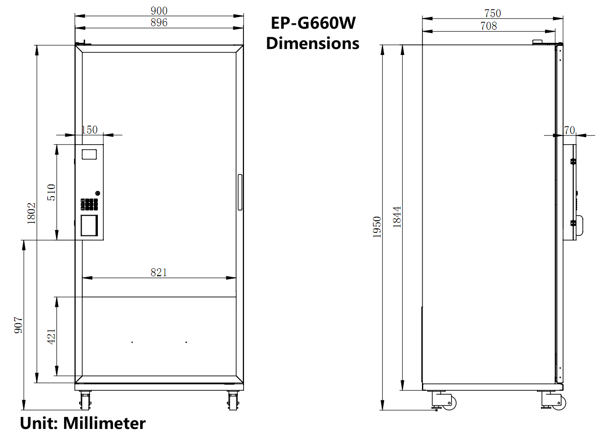 EPEX G660W Cashless Extra Large Refrigerated Combo Vending Machine