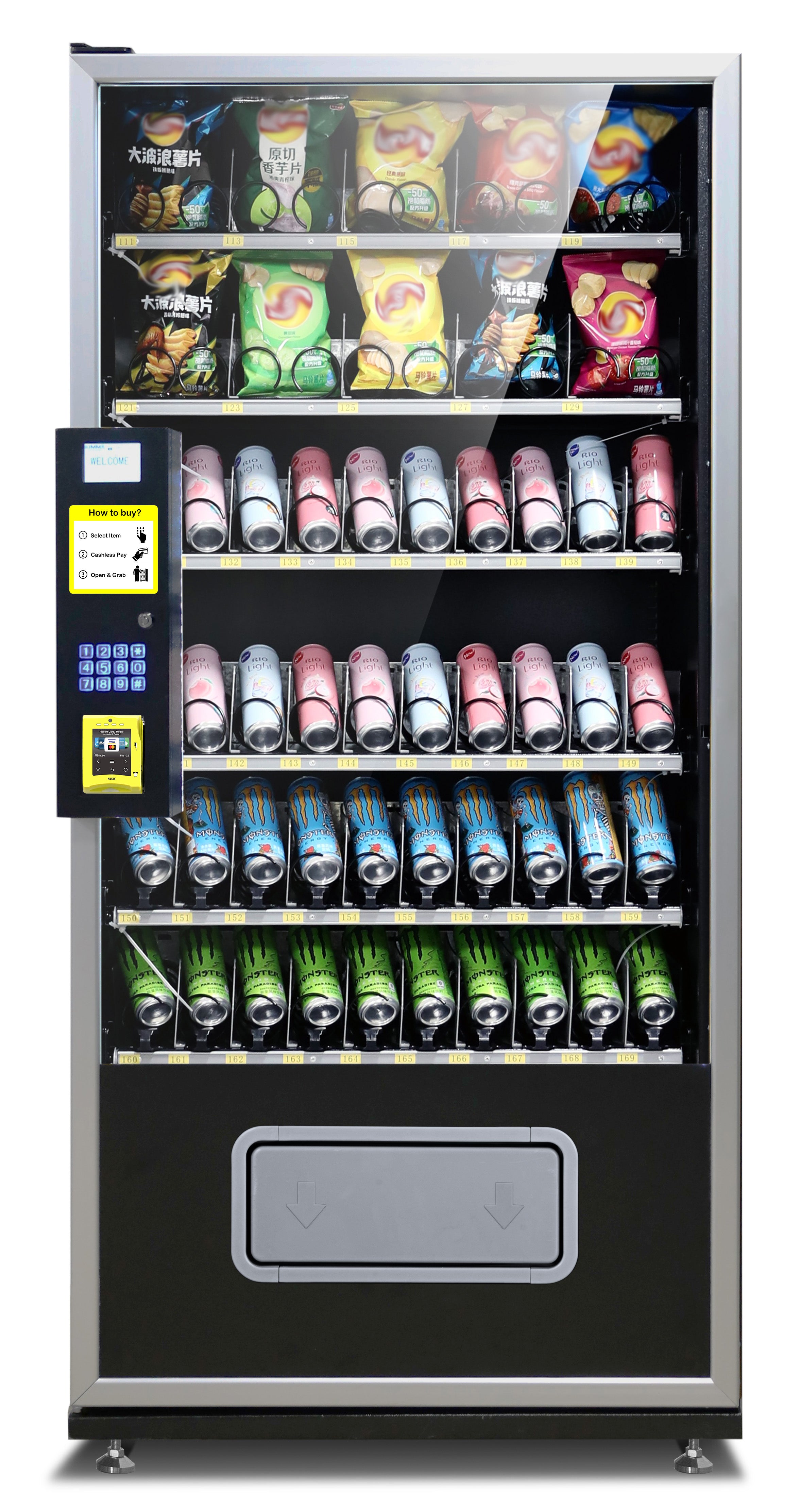 EPEX G660W Cashless Extra Large Refrigerated Combo Vending Machine