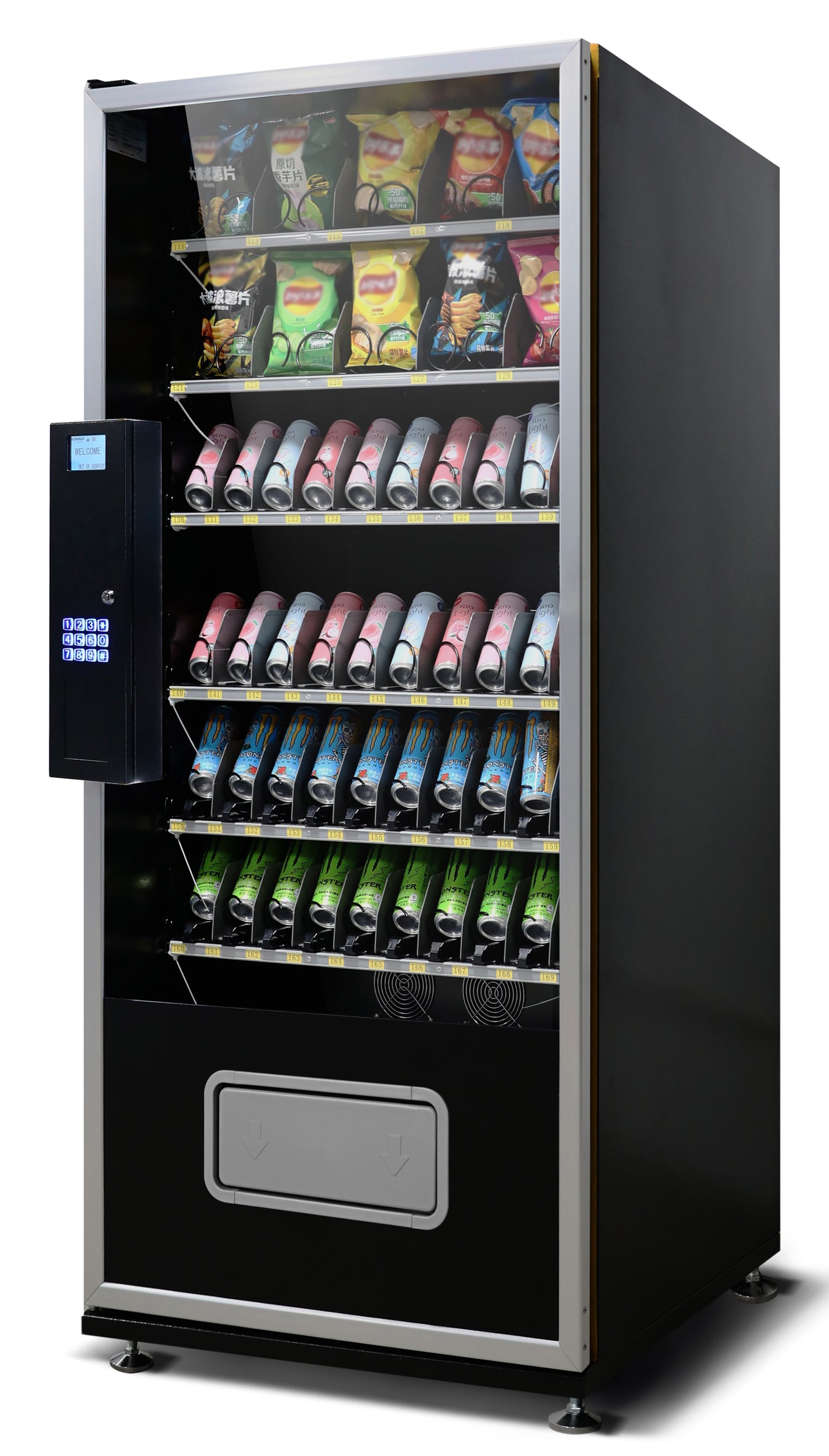 EPEX G660W Cashless Extra Large Refrigerated Combo Vending Machine with Nayax VPOS Touch Card Reader